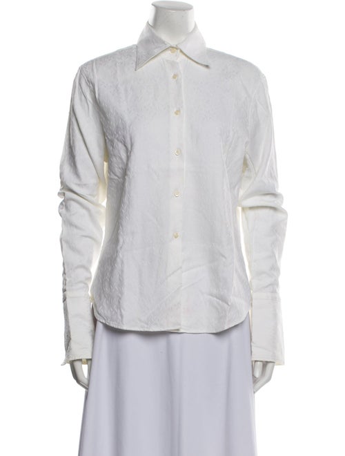 Paul Stuart Long Sleeve Button-Up Top