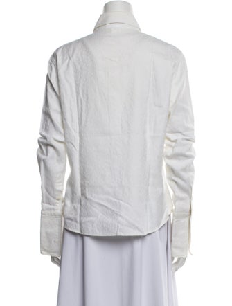 Paul Stuart Long Sleeve Button-Up Top