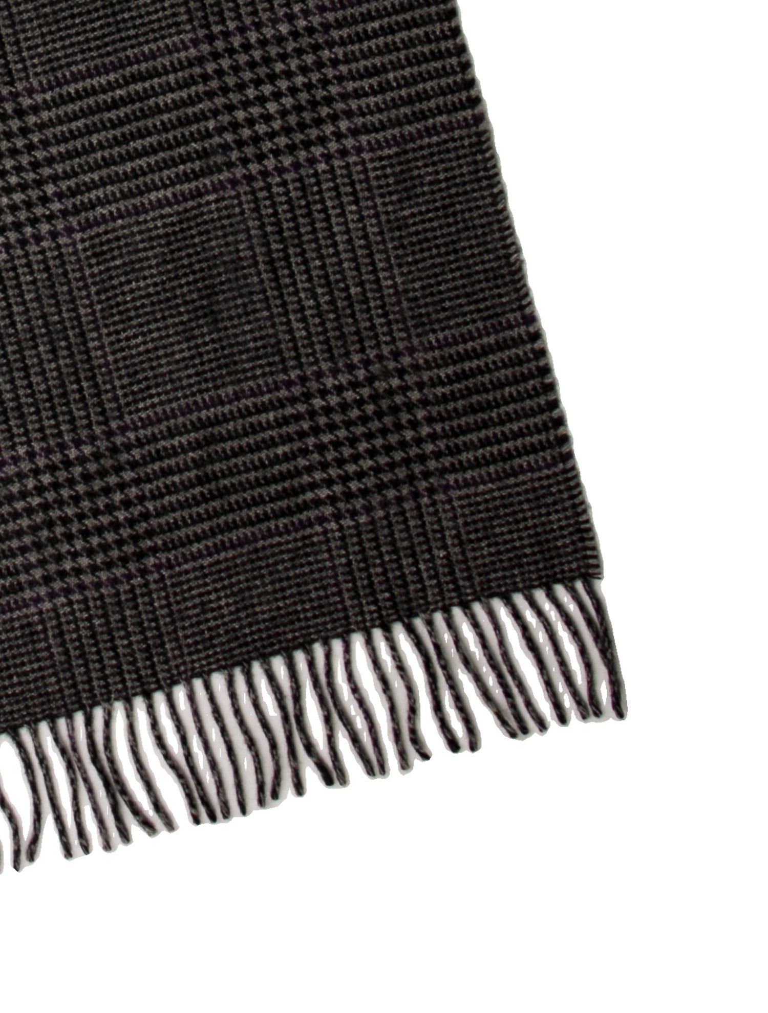 Paul Stuart Cashmere Houndstooth Print Stole