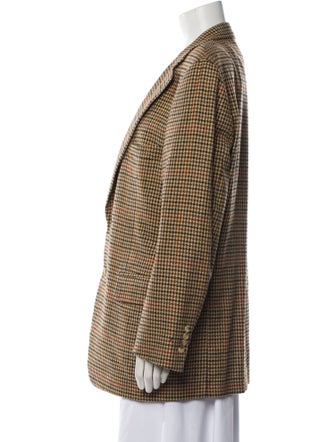 Paul Stuart Wool Plaid Print Coat