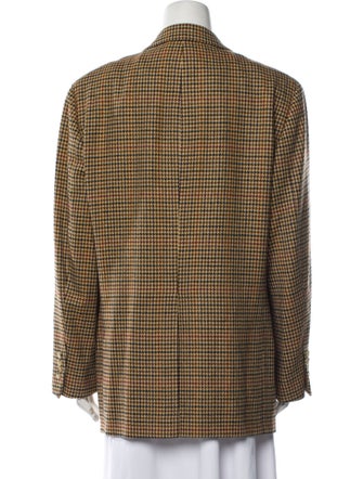 Paul Stuart Wool Plaid Print Coat