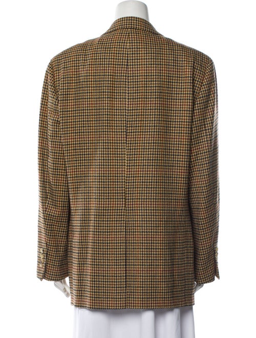 Paul Stuart Wool Plaid Print Coat