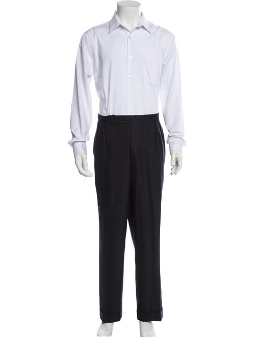 Paul Stuart Wool Plaid Print Two-Piece Suit