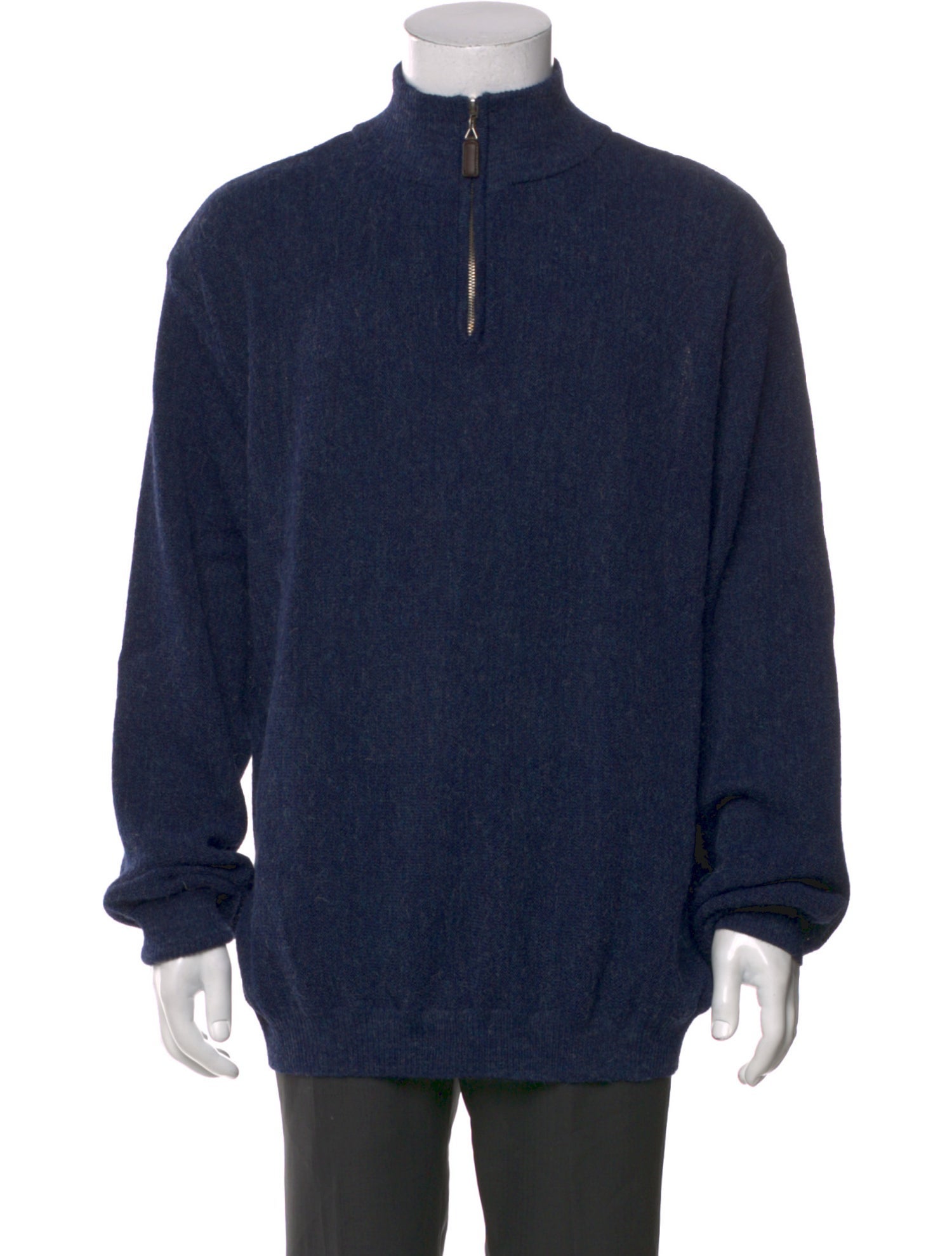 Paul Stuart Alpaca Mock Neck Polo Sweater