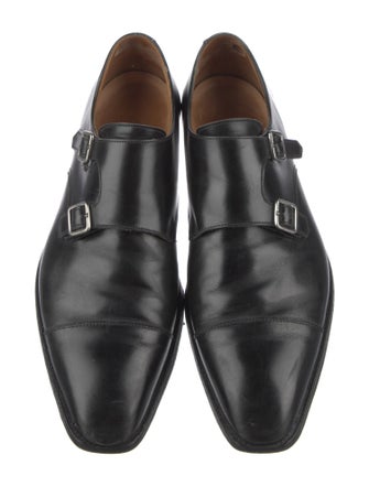 Paul Stuart Leather Monk Straps
