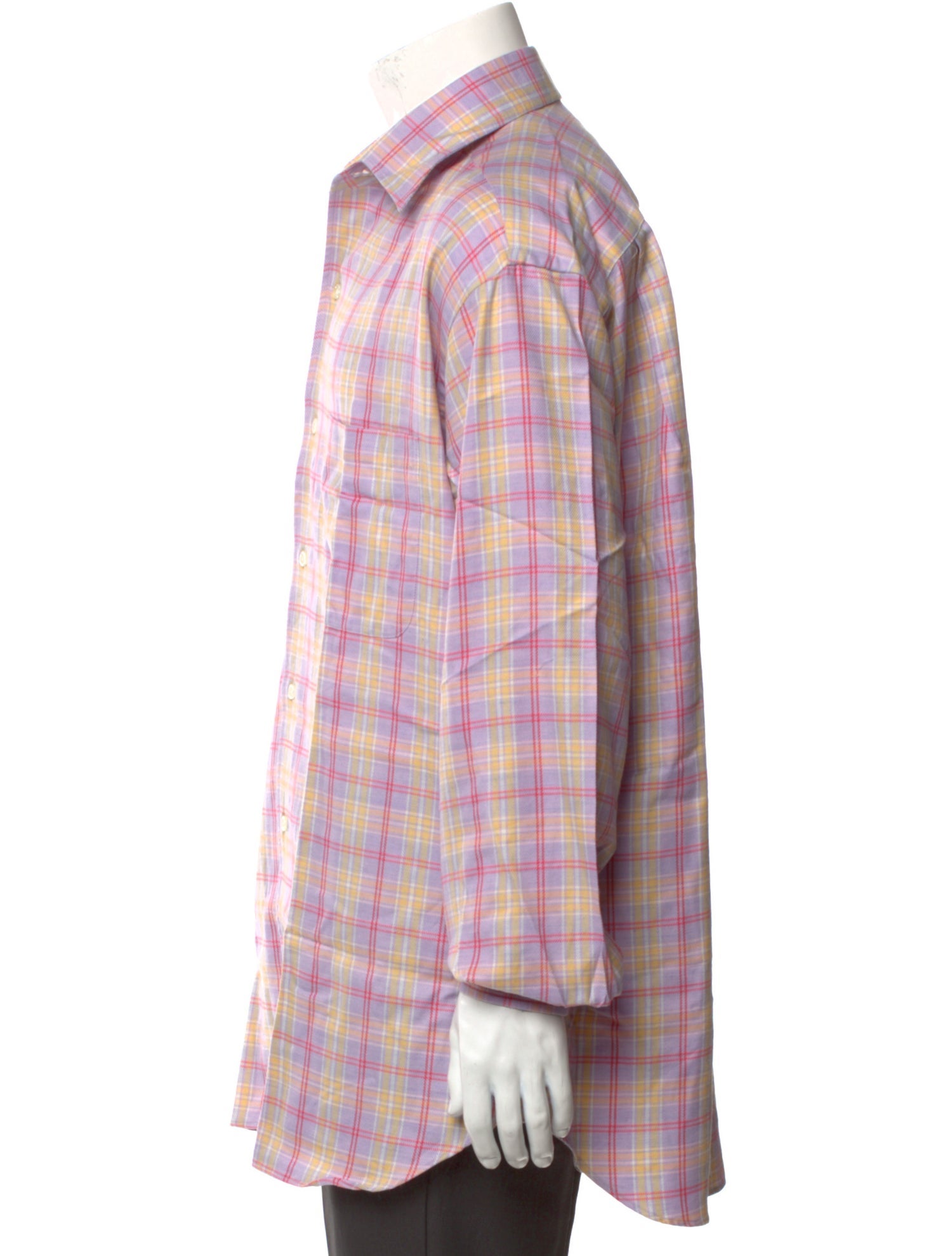 Paul Stuart Plaid Print Long Sleeve Shirt