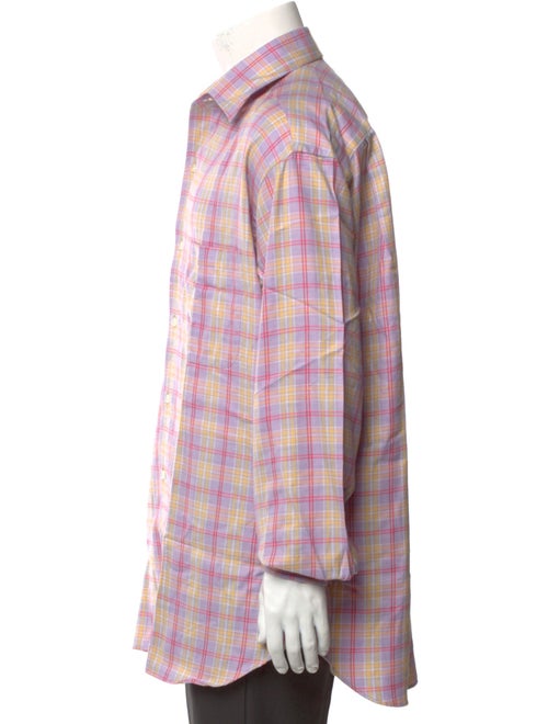 Paul Stuart Plaid Print Long Sleeve Shirt