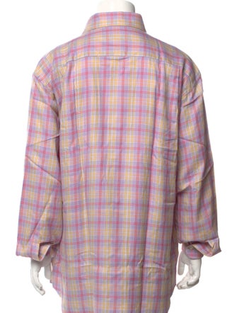 Paul Stuart Plaid Print Long Sleeve Shirt