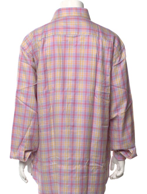 Paul Stuart Plaid Print Long Sleeve Shirt