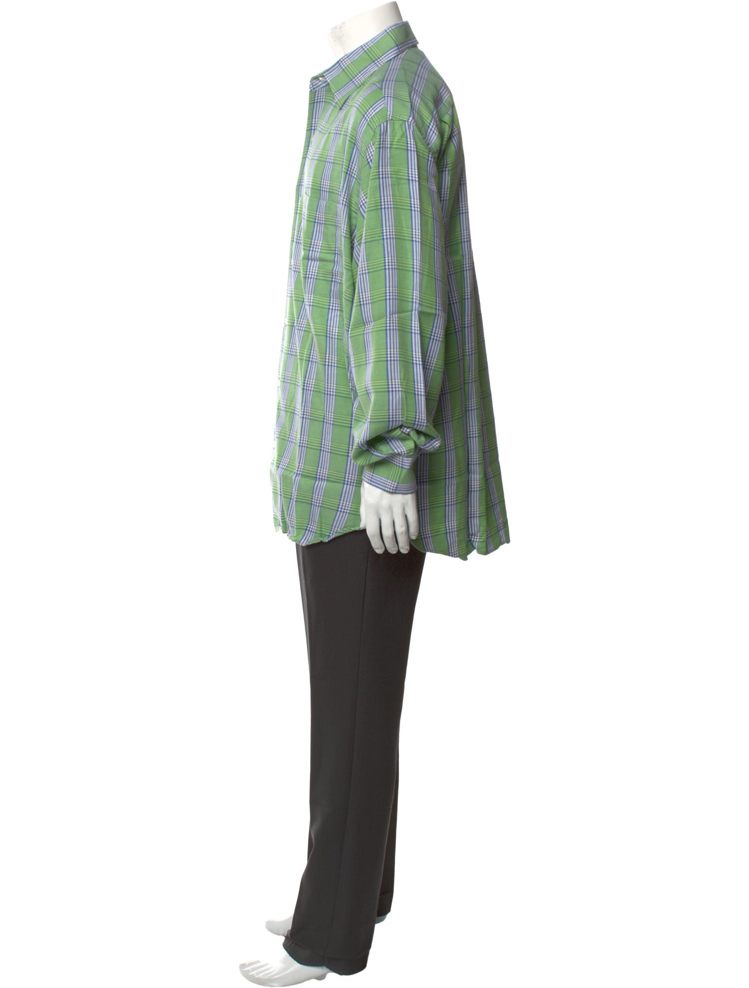 Paul Stuart Plaid Print Long Sleeve Shirt