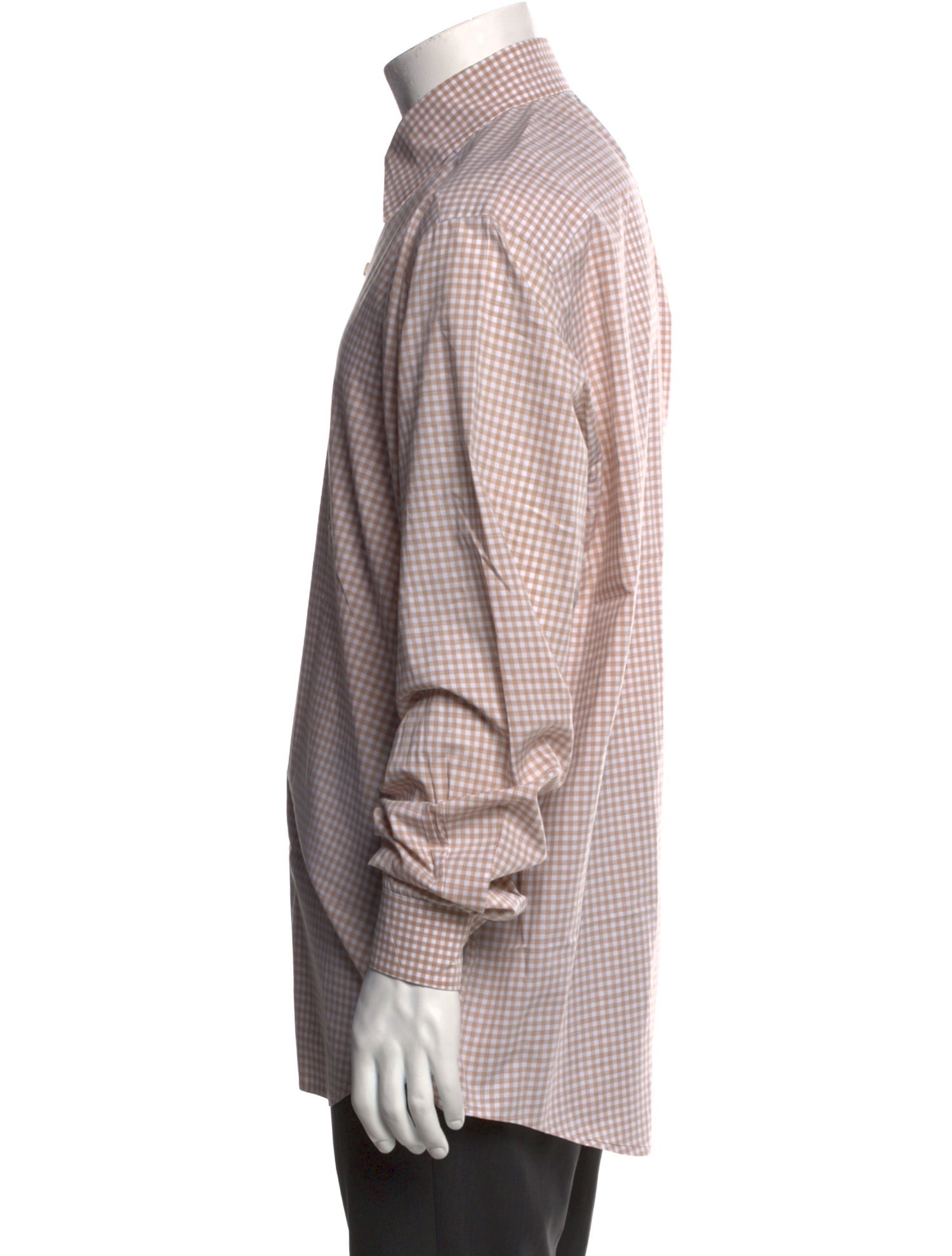 Paul Stuart Plaid Print Long Sleeve Dress Shirt