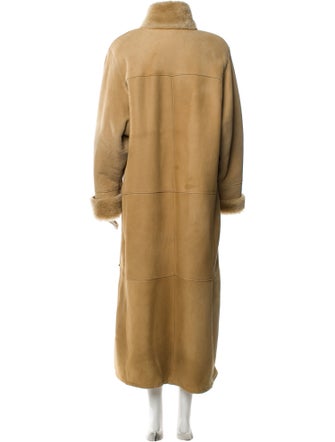 Paul Stuart Leather Faux Fur Coat