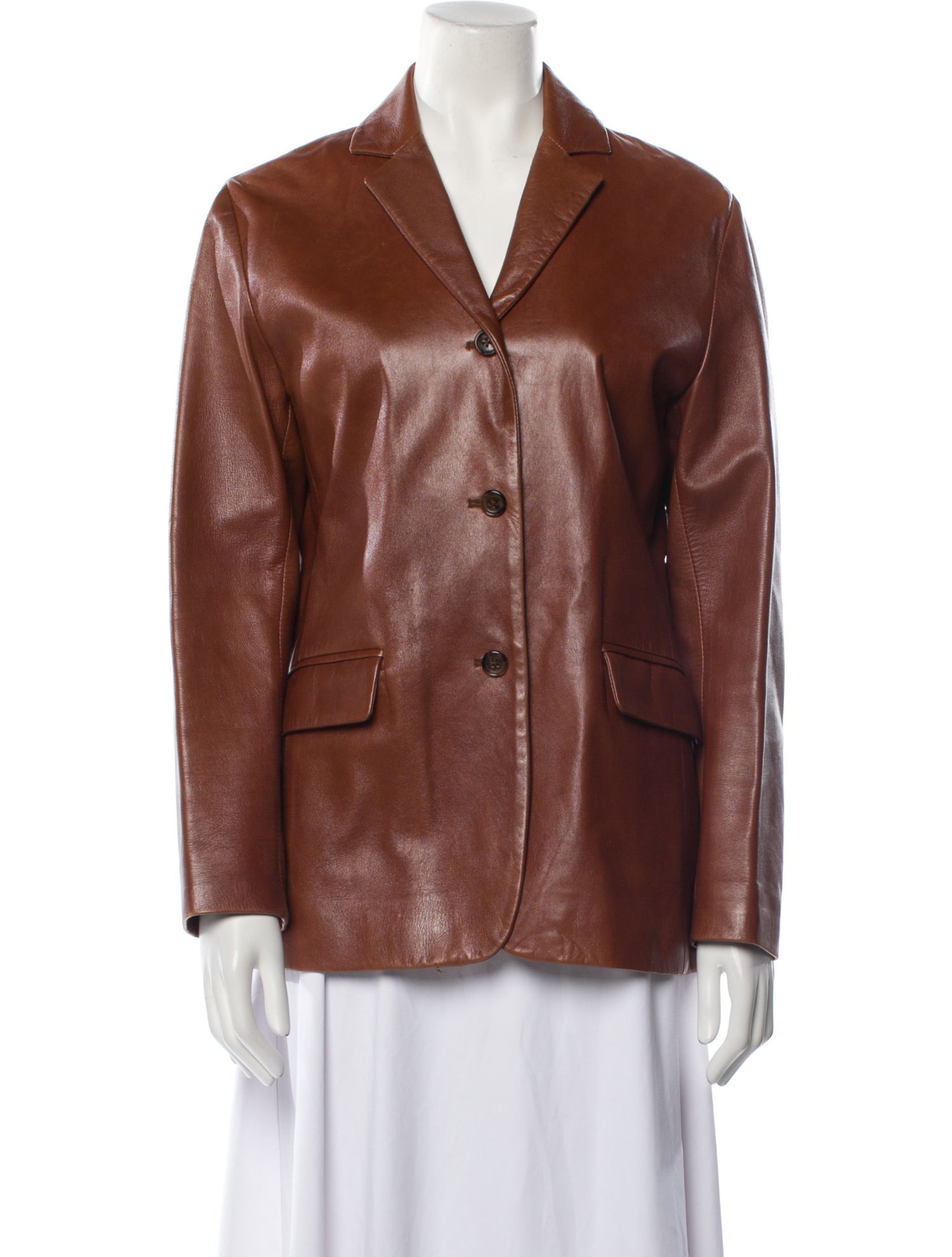 Paul Stuart Leather Blazer