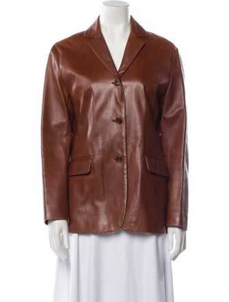 Paul Stuart Leather Blazer