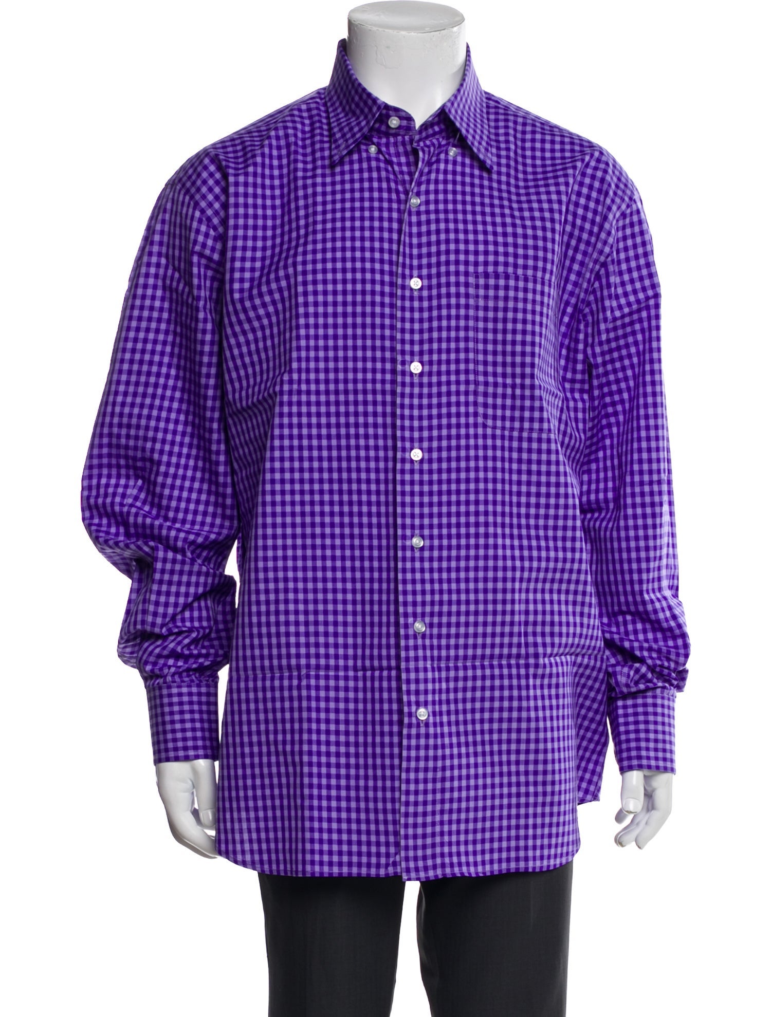 Paul Stuart Plaid Print Long Sleeve Shirt