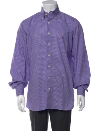 Paul Stuart Plaid Print Long Sleeve Dress Shirt