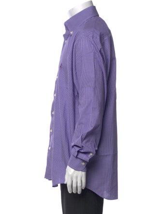 Paul Stuart Plaid Print Long Sleeve Dress Shirt