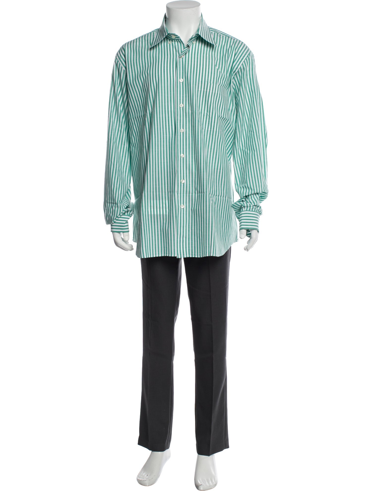Paul Stuart Striped Long Sleeve Dress Shirt