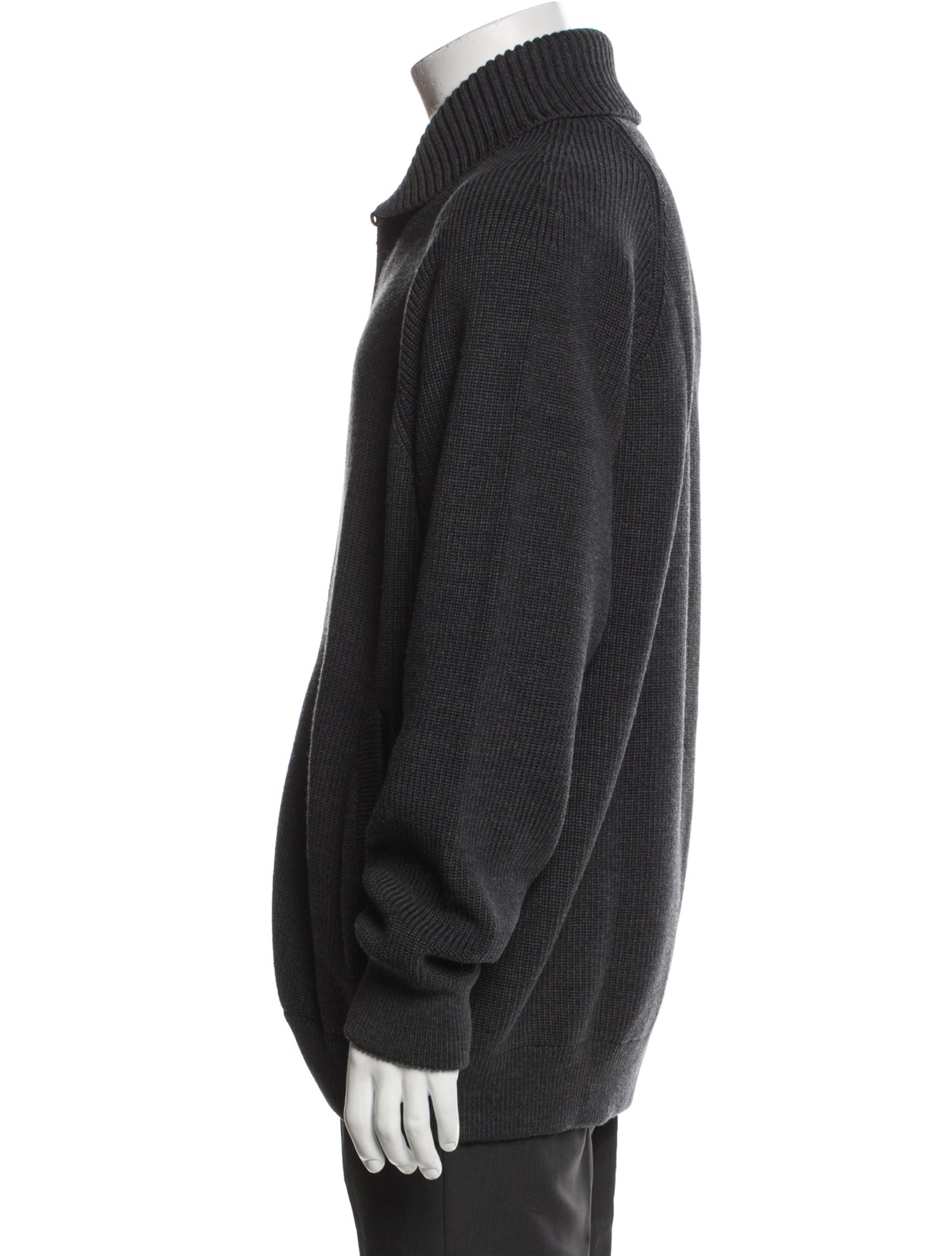 Paul Stuart Wool Turtleneck Cardigan