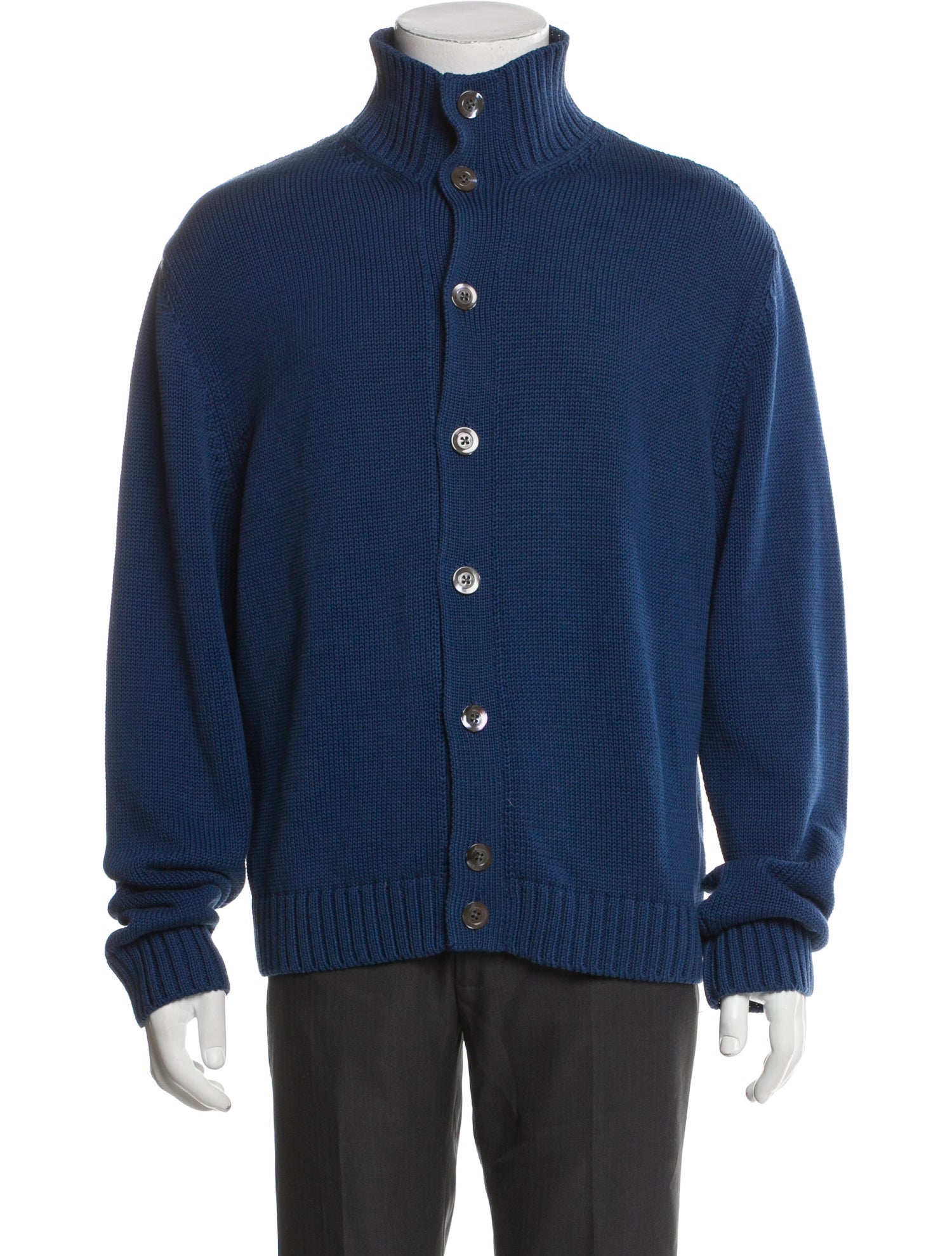 Paul Stuart Turtleneck Long Sleeve Cardigan