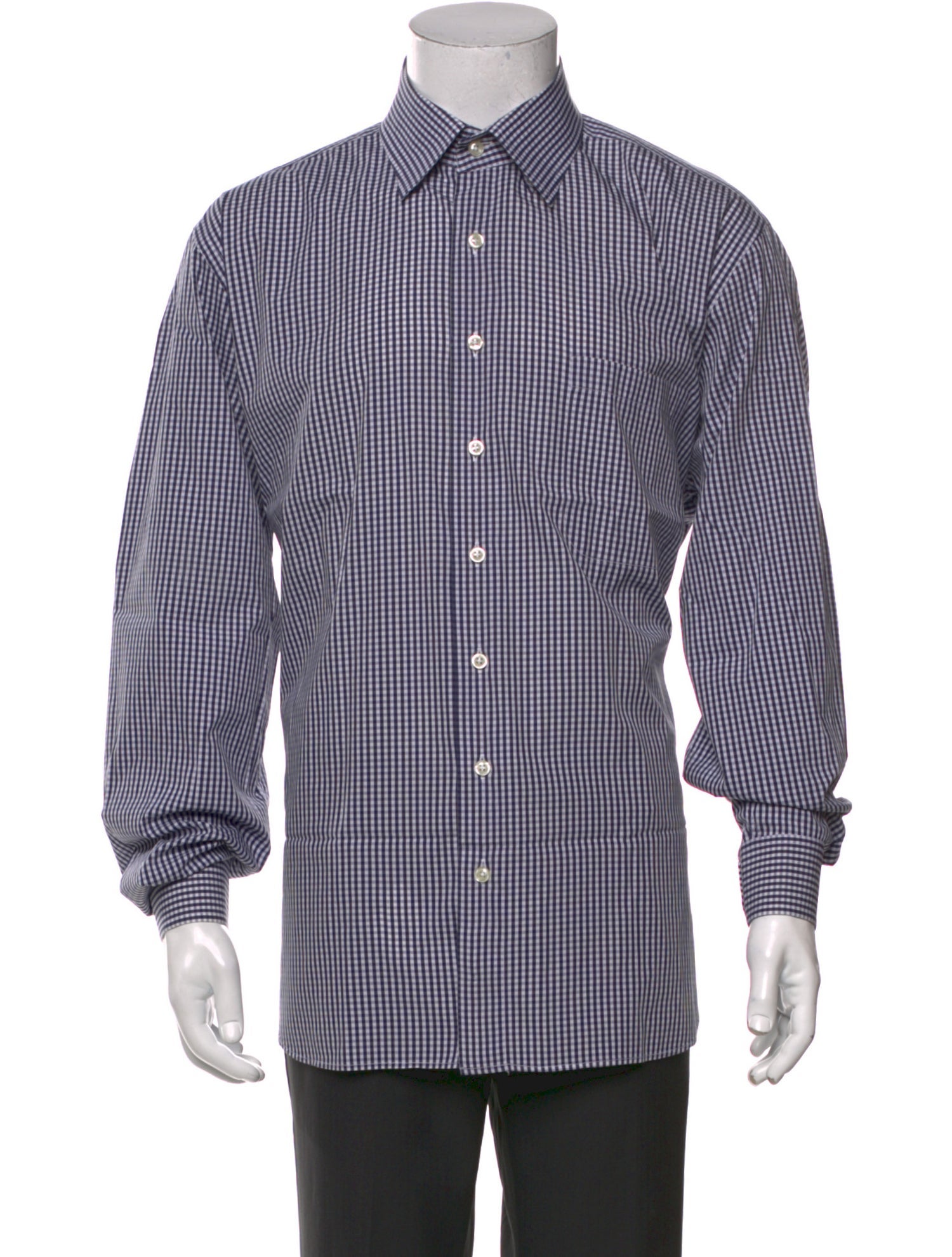 Paul Stuart Plaid Print Long Sleeve Shirt