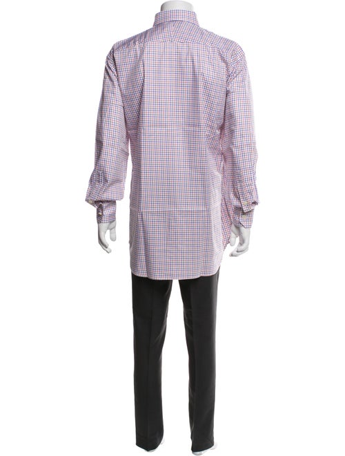 Paul Stuart Plaid Print Long Sleeve Dress Shirt