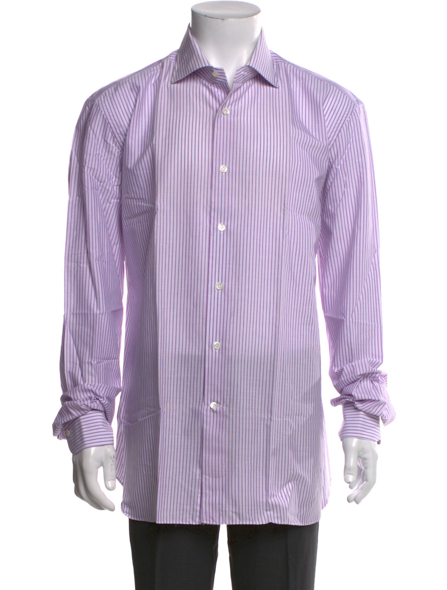 Paul Stuart Striped Long Sleeve Dress Shirt