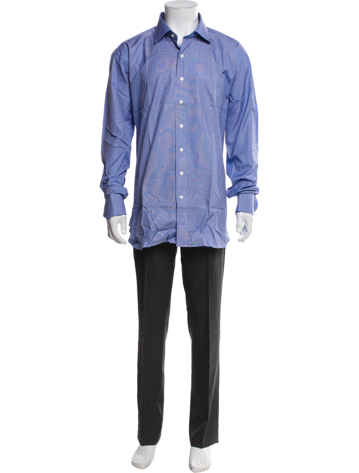 Paul Stuart Striped Long Sleeve Dress Shirt