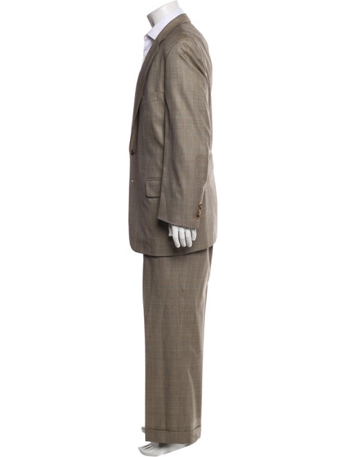 Paul Stuart Wool Plaid Print Two-Piece Suit