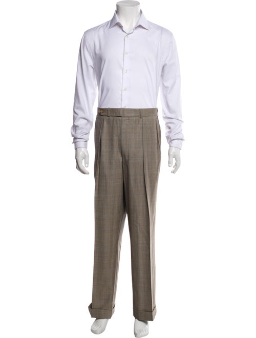 Paul Stuart Wool Plaid Print Two-Piece Suit