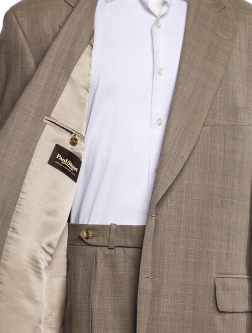 Paul Stuart Wool Plaid Print Two-Piece Suit