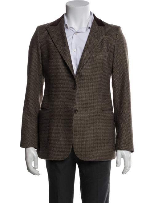 Paul Stuart Wool Houndstooth Print Blazer