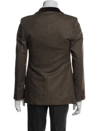 Paul Stuart Wool Houndstooth Print Blazer