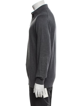 Paul Stuart Crew Neck Long Sleeve Polo Shirt