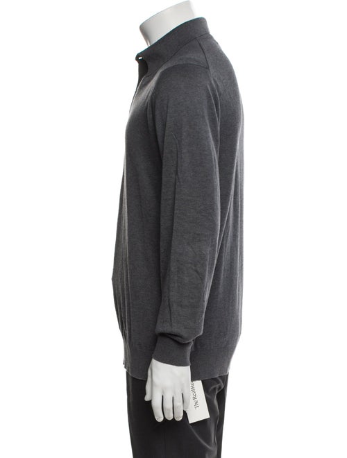 Paul Stuart Crew Neck Long Sleeve Polo Shirt