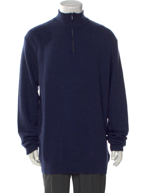 Paul Stuart Merino Wool Mock Neck Polo Sweater