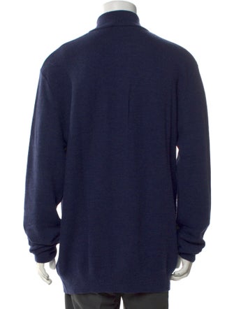 Paul Stuart Merino Wool Mock Neck Polo Sweater
