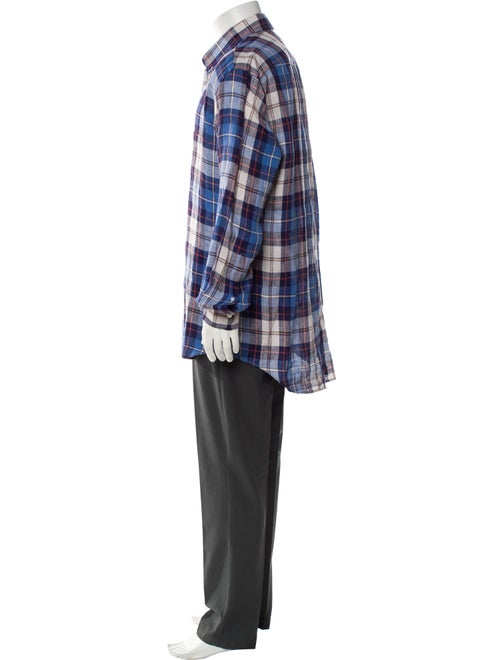 Paul Stuart Plaid Print Long Sleeve Shirt