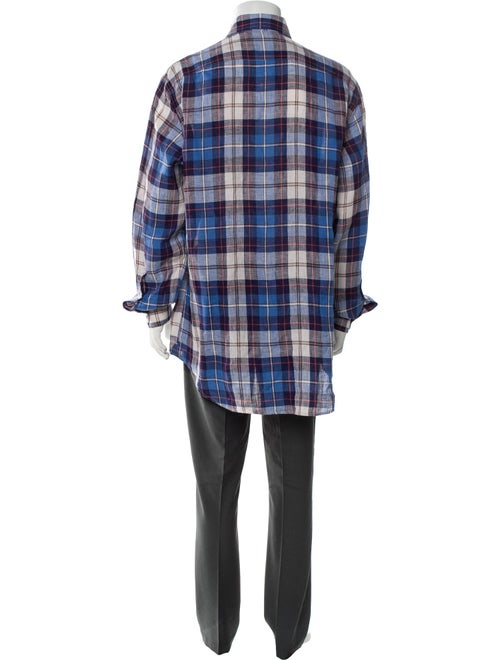 Paul Stuart Plaid Print Long Sleeve Shirt
