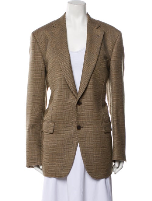 Paul Stuart Wool Plaid Print Blazer