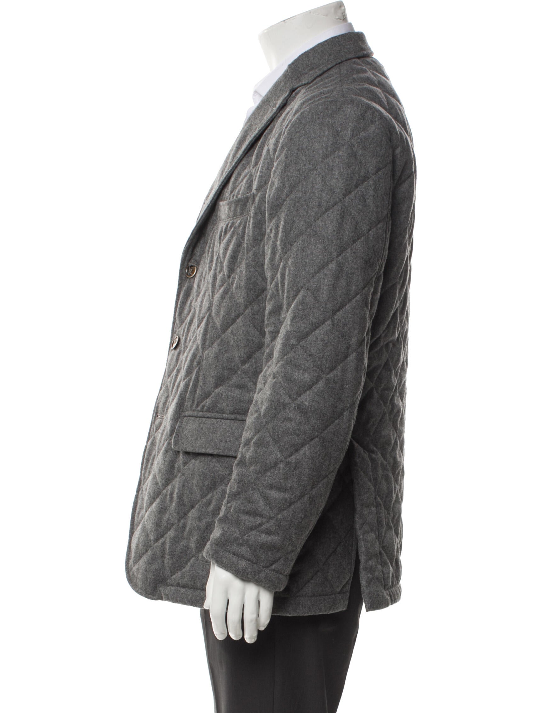 Paul Stuart Wool Plaid Print Utility Jacket