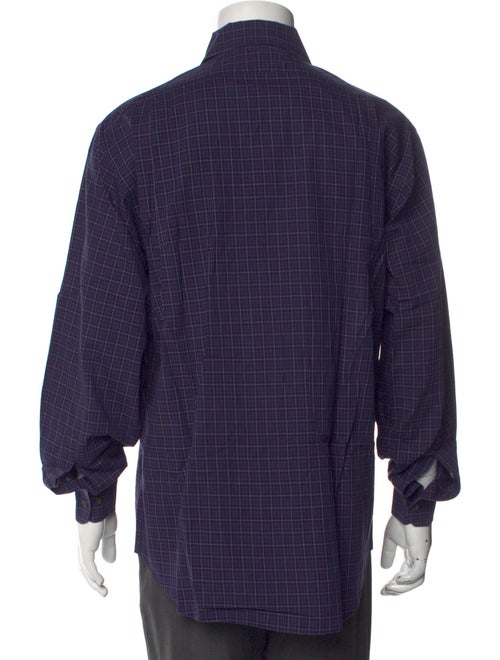 Paul Stuart Plaid Print Long Sleeve Dress Shirt
