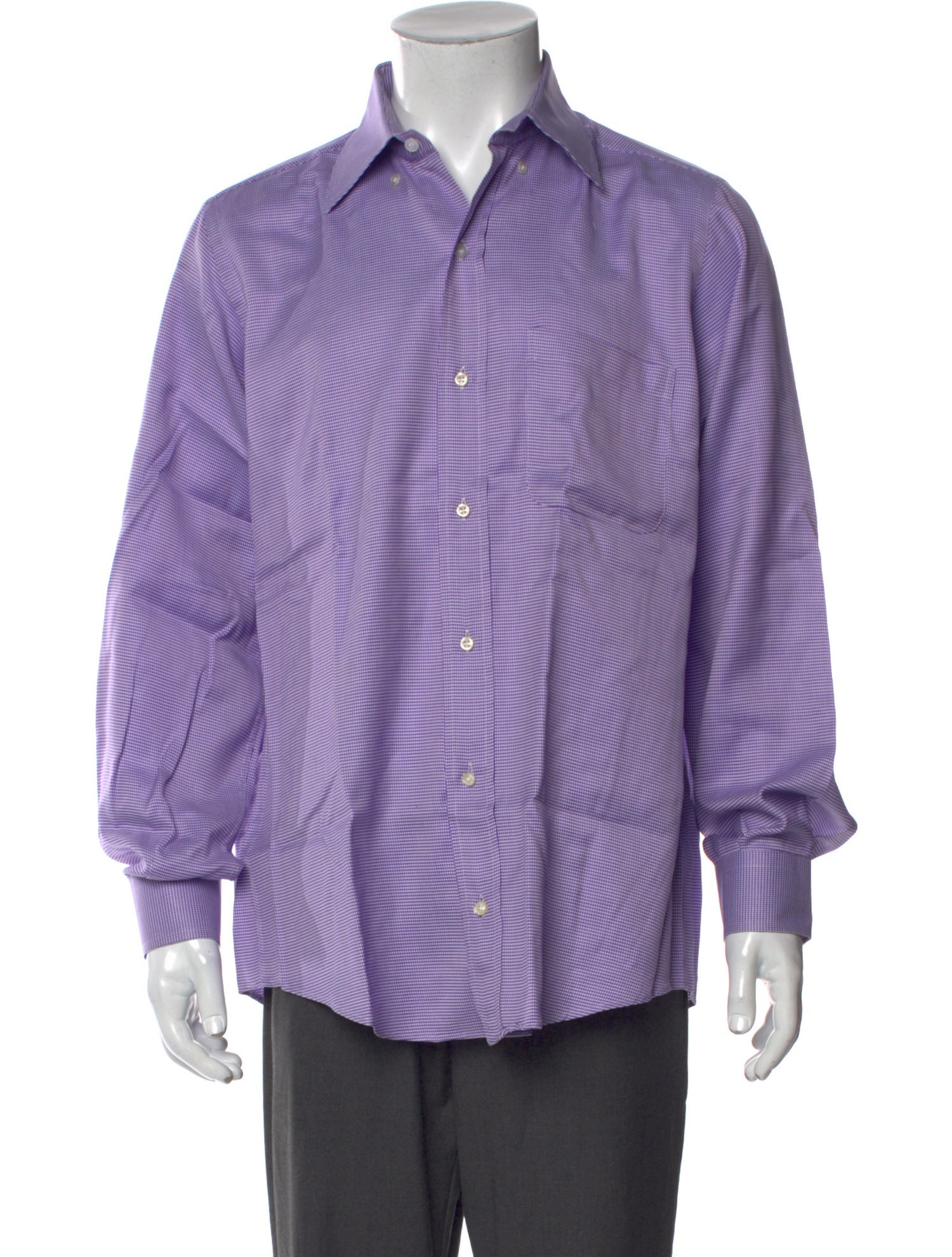 Paul Stuart Plaid Print Long Sleeve Shirt