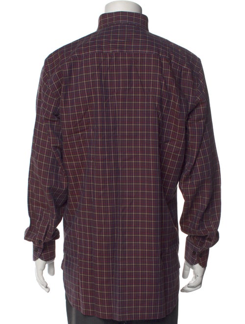 Paul Stuart Plaid Print Long Sleeve Dress Shirt