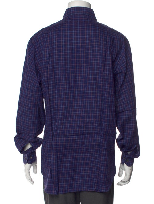 Paul Stuart Plaid Print Long Sleeve Dress Shirt
