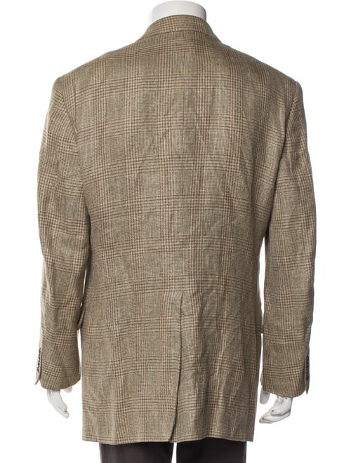 Paul Stuart Silk Houndstooth Print Blazer