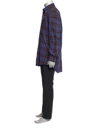 Paul Stuart Plaid Print Long Sleeve Shirt
