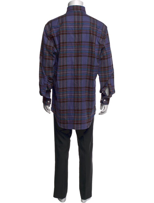 Paul Stuart Plaid Print Long Sleeve Shirt