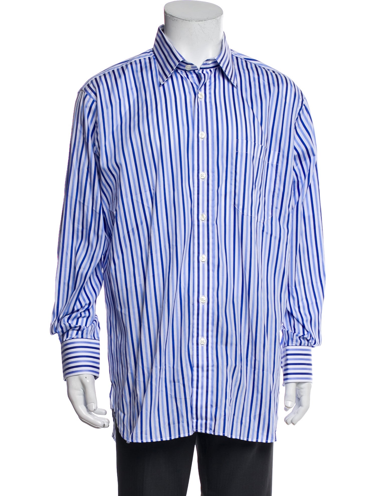 Paul Stuart Striped Long Sleeve Dress Shirt