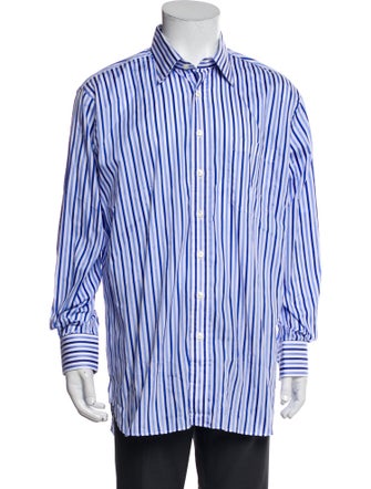 Paul Stuart Striped Long Sleeve Dress Shirt
